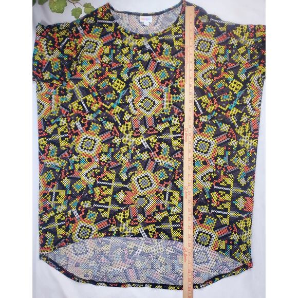 Nwot LulaRoe XL Irma Top Tribal Shirt Relaxed Hi Low Tunic Geometric Print Women - Picture 4 of 7
